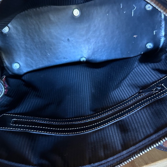 Vintage Dooney & Bourke Black Leather Satchel - Picture 2 of 5